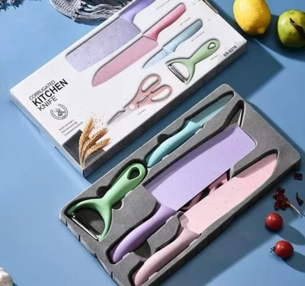 Set Cuchillos Cocina Profesionales Kit X6 Piezas